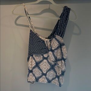 Free People Blue and White Camisole Top